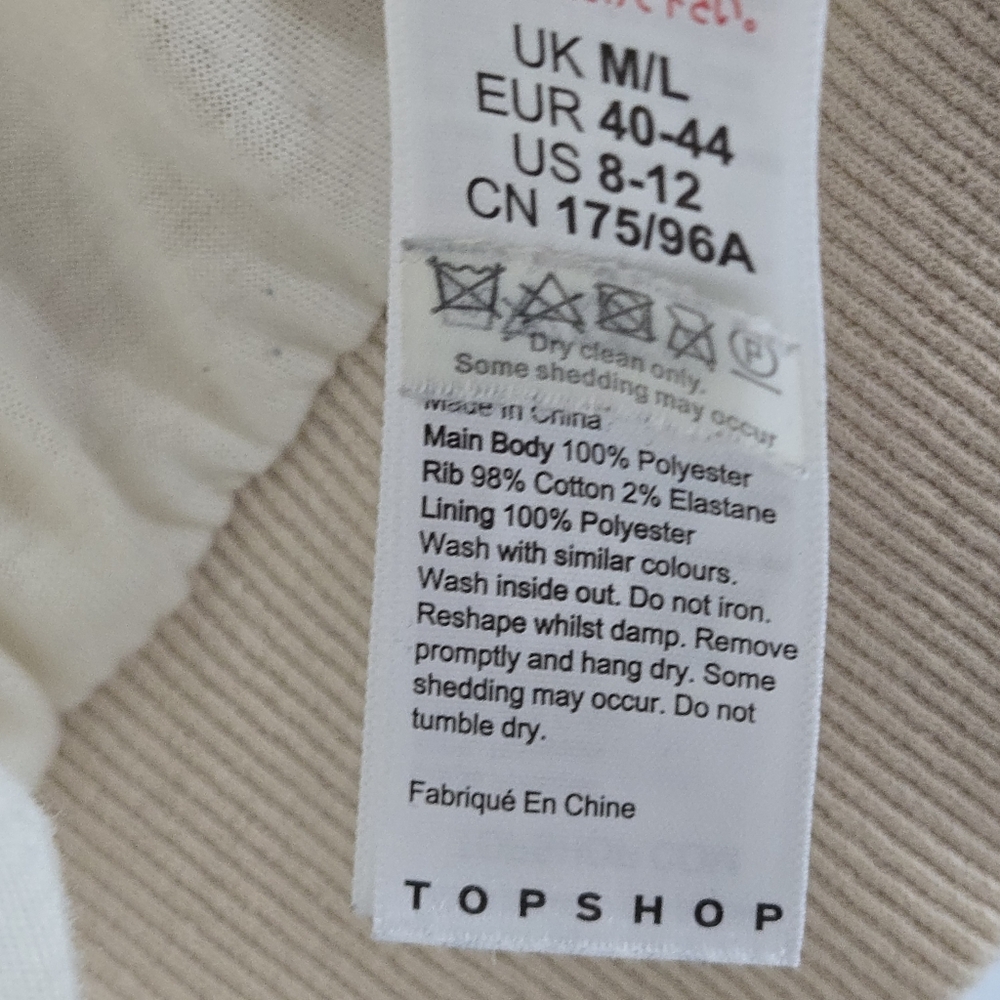 Top‎ Shop Jacket Cream Faux Fur Hooded Bomber - Picture 13 of 16